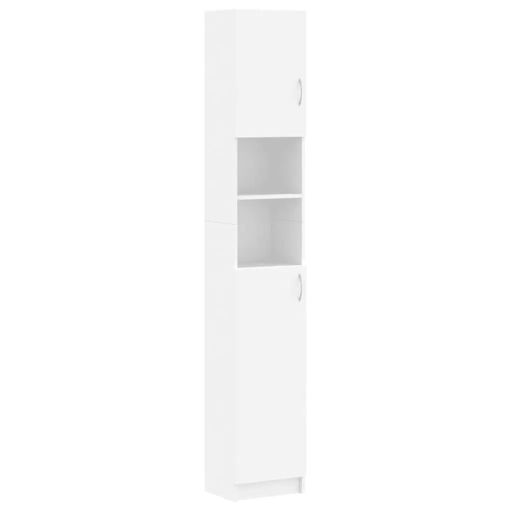 Bathroom Cabinet White 32x25.5x190 cm Engineered Wood 802876