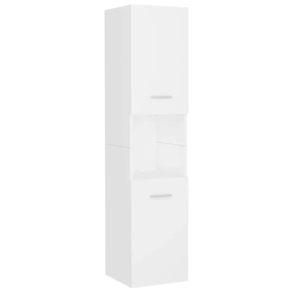 Bathroom Cabinet White 30x30x130 cm Engineered Wood 804997