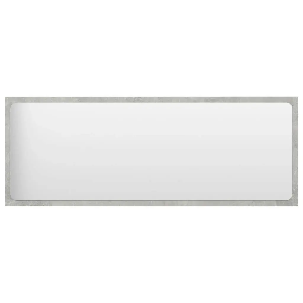 Bathroom Mirror Concrete Grey 100x1.5x37 cm Engineered Wood 804634