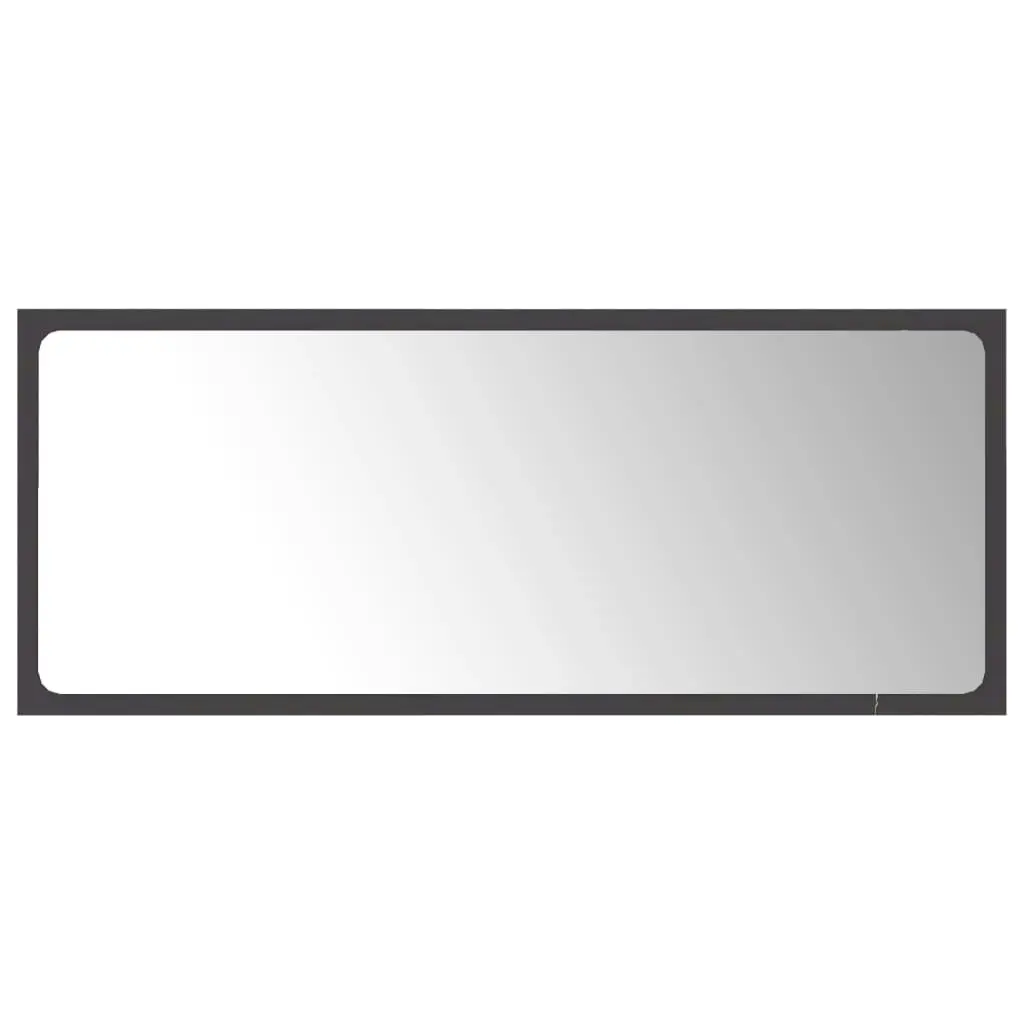 Bathroom Mirror Grey 90x1.5x37 cm Engineered Wood 804624