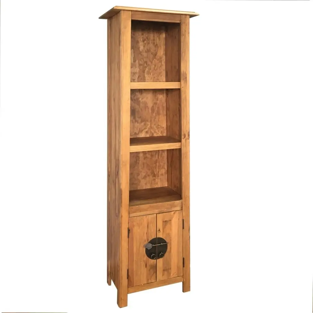 Freestanding Bathroom Cabinet Solid Pinewood 48x32x170 cm 246036