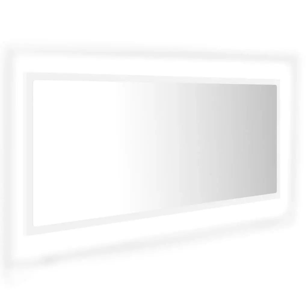 LED Bathroom Mirror White 100x8.5x37 cm Acrylic 804940