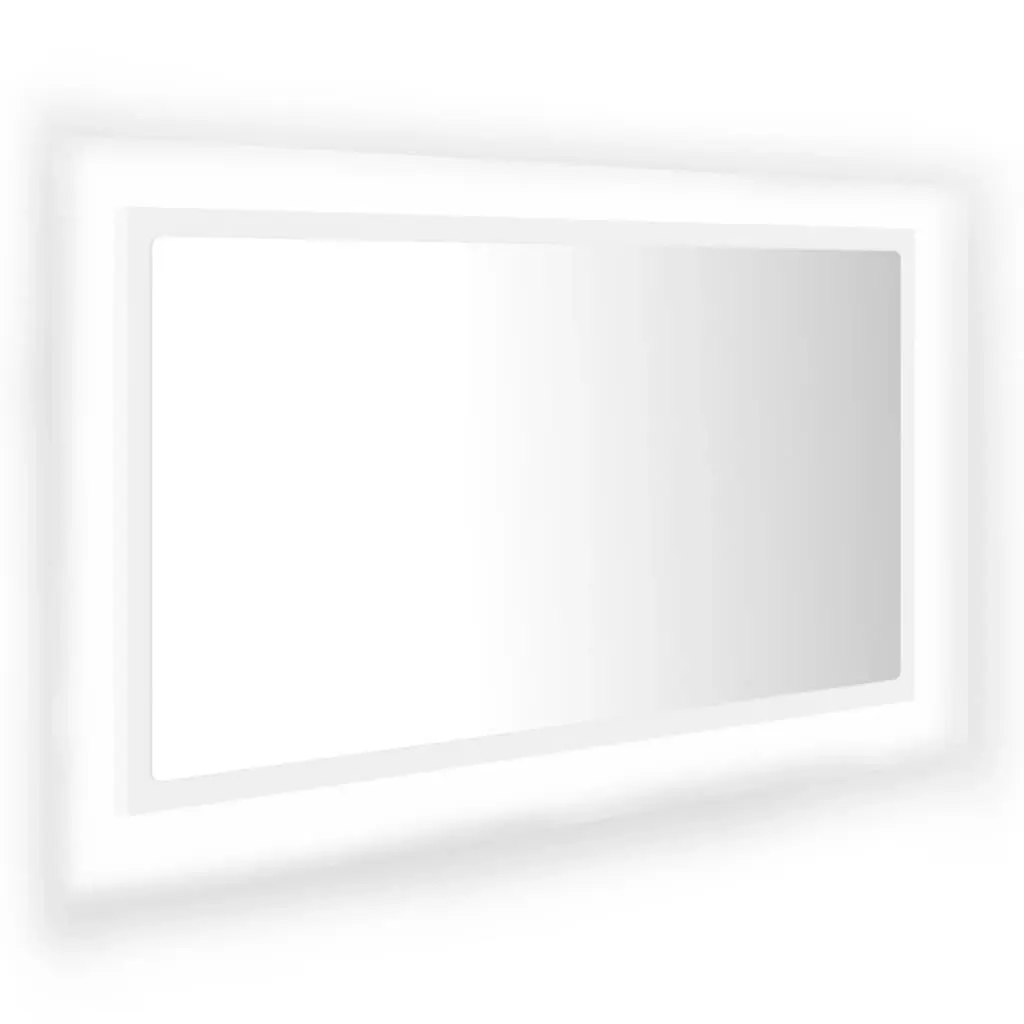 LED Bathroom Mirror White 80x8.5x37 cm Acrylic 804924