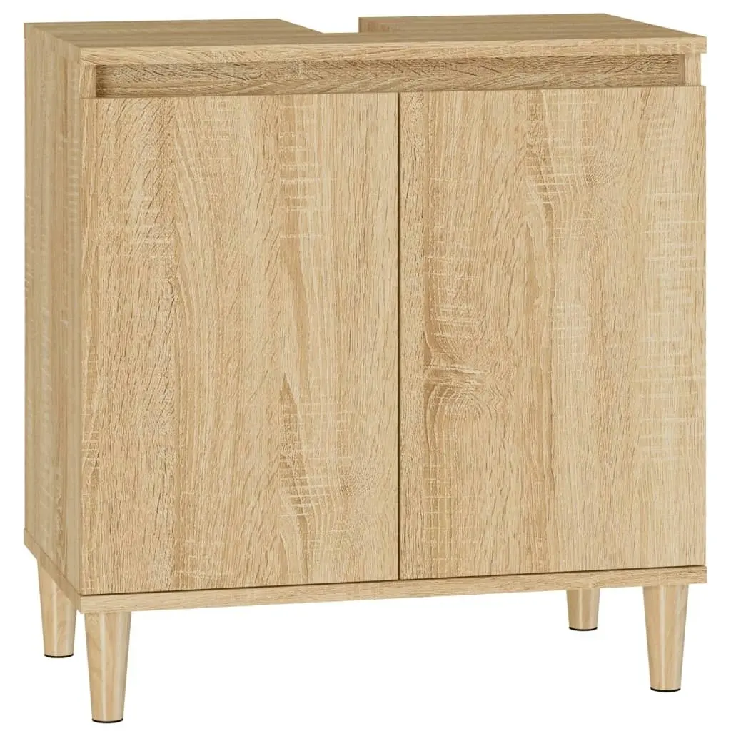 Sink Cabinet Sonoma Oak 58x33x60 cm Engineered Wood 821255