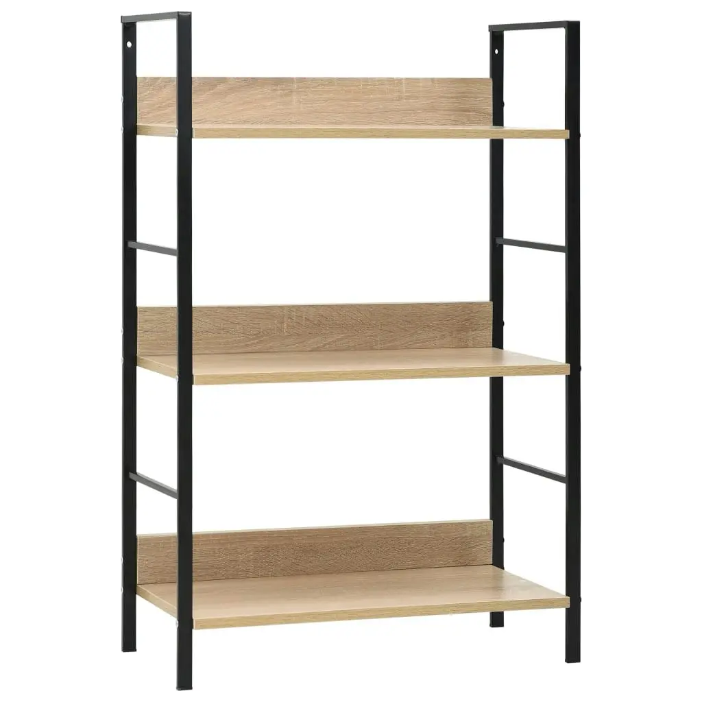 3-Layer Book Shelf Oak 60x27.6x90.5 cm Engineered Wood 288219