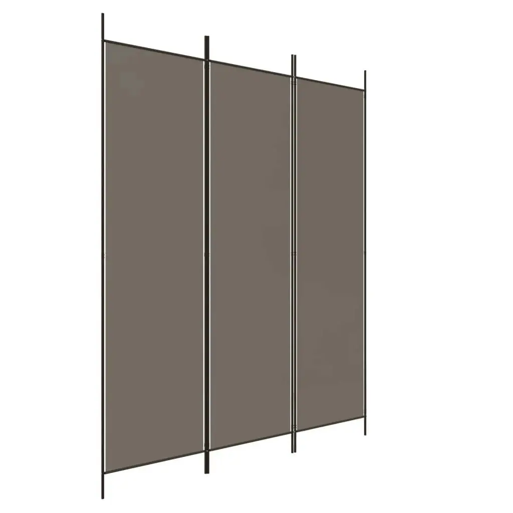 3-Panel Room Divider Anthracite 150x200 cm Fabric 350180