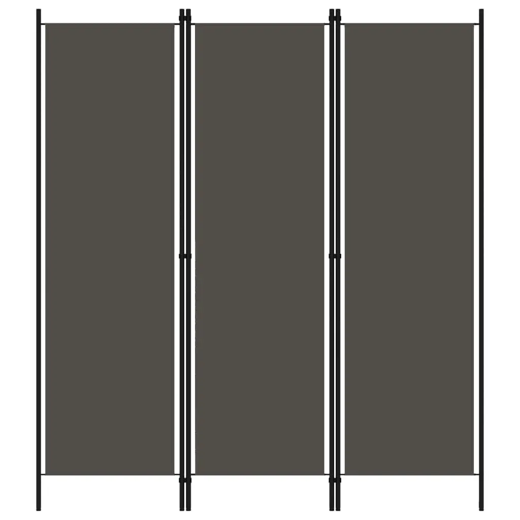 3-Panel Room Divider Anthracite 150x180 cm 320717