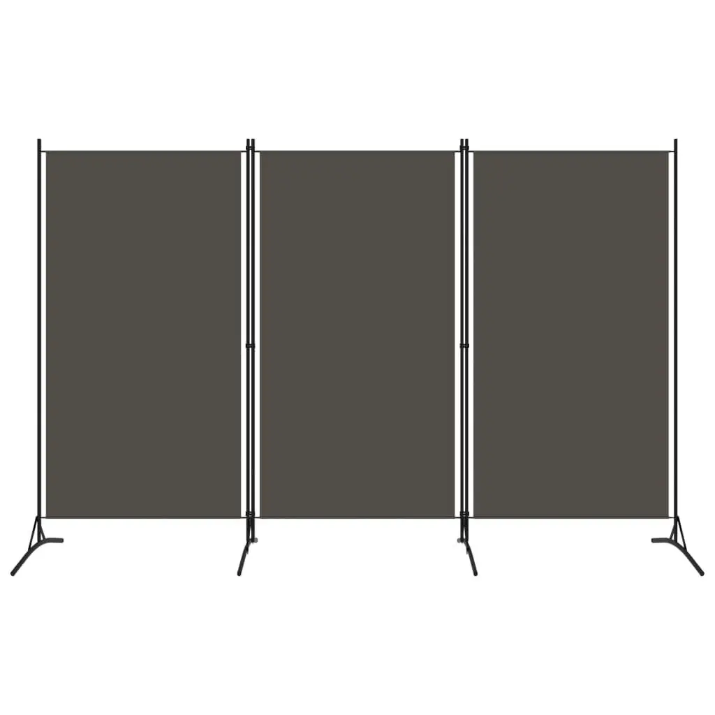 3-Panel Room Divider Anthracite 260x180 cm 320733