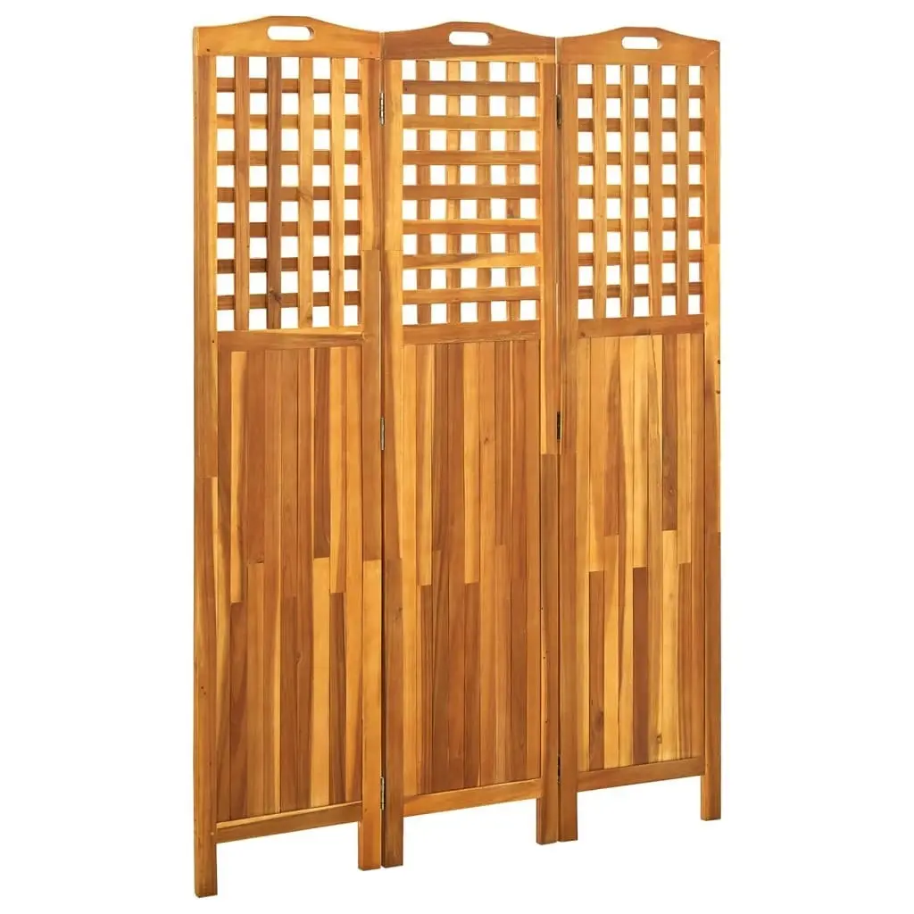 3-Panel Room Divider 121x2x170 cm Solid Acacia Wood 311878