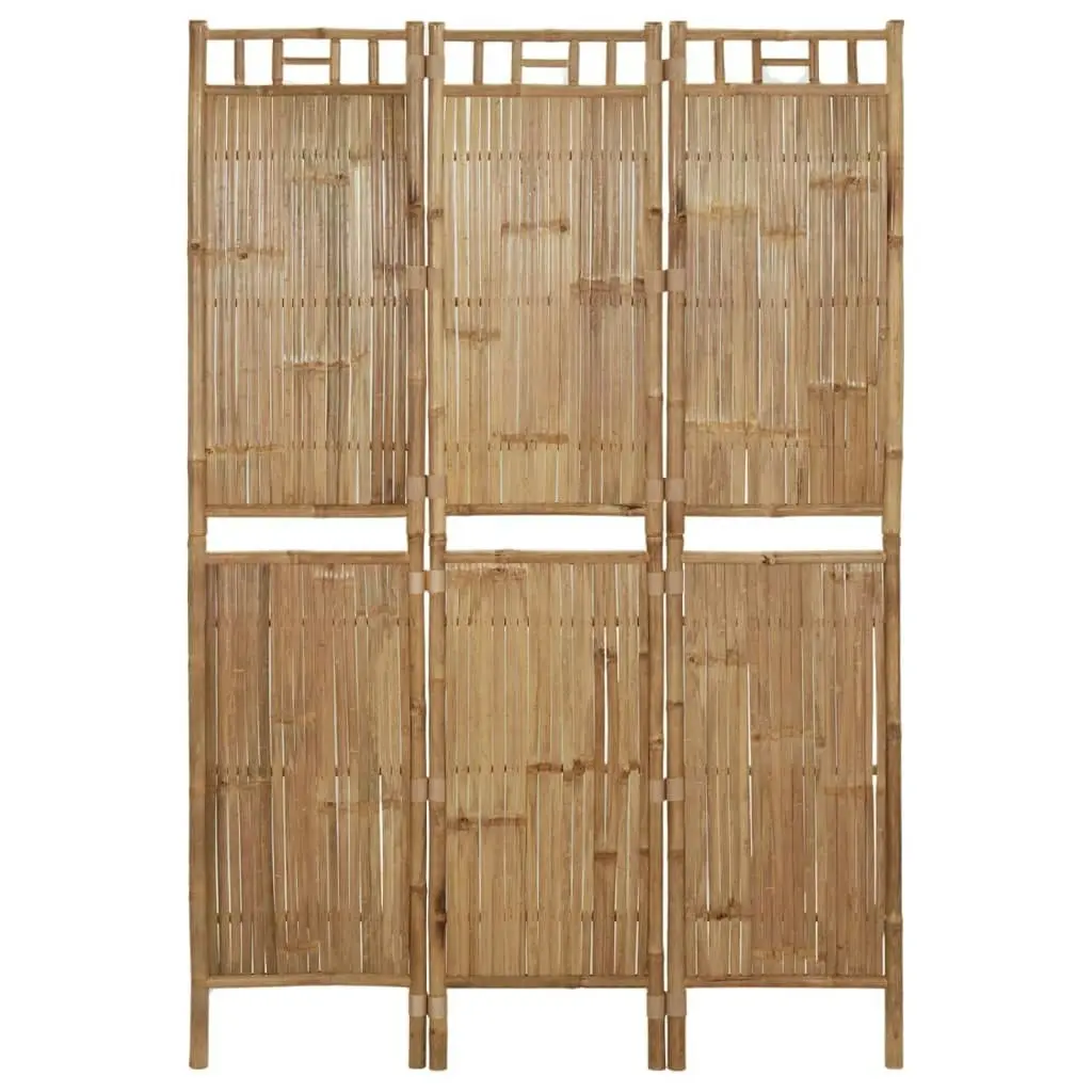 3-Panel Room Divider Bamboo 120x180 cm 341748