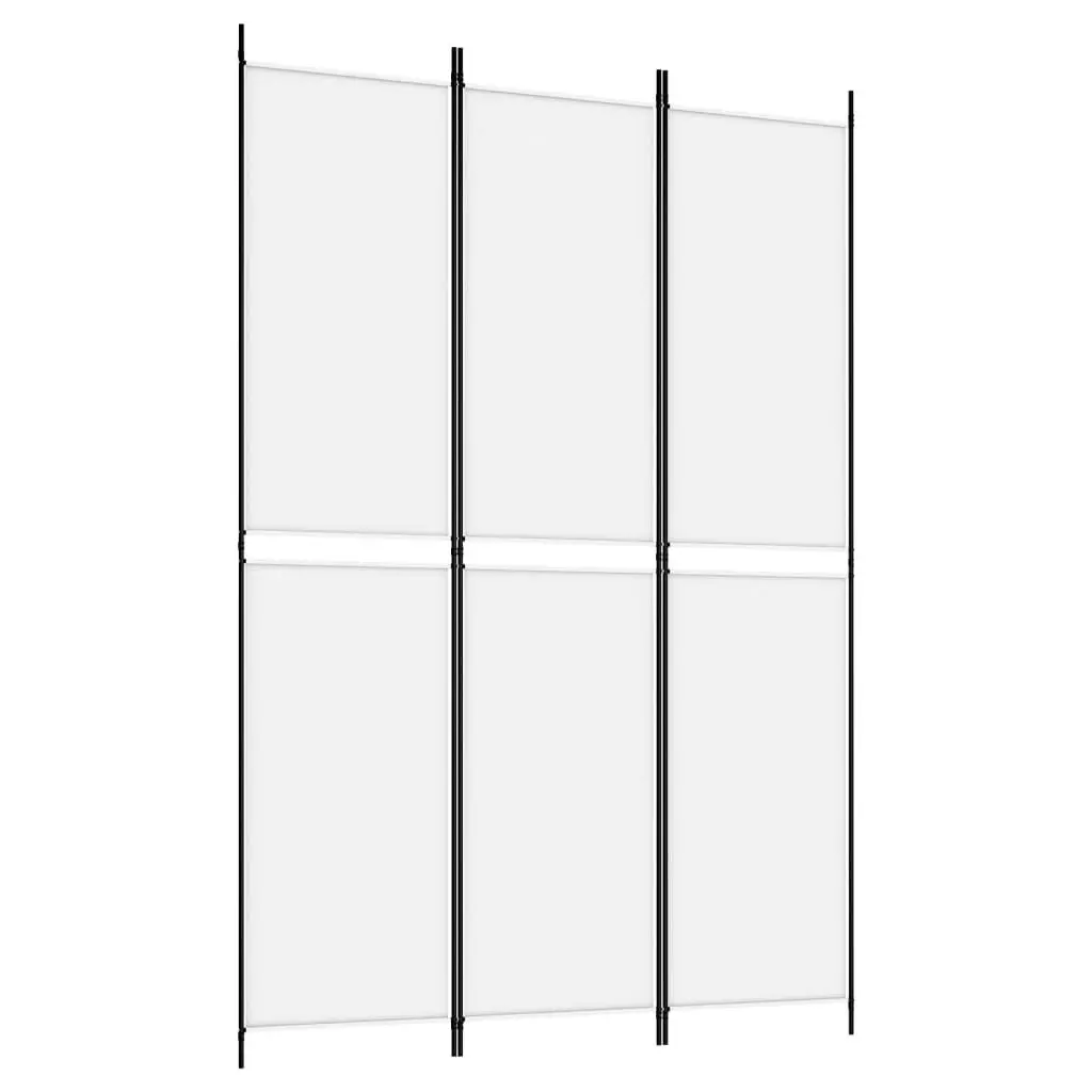 3-Panel Room Divider White 150x220 cm Fabric 350242