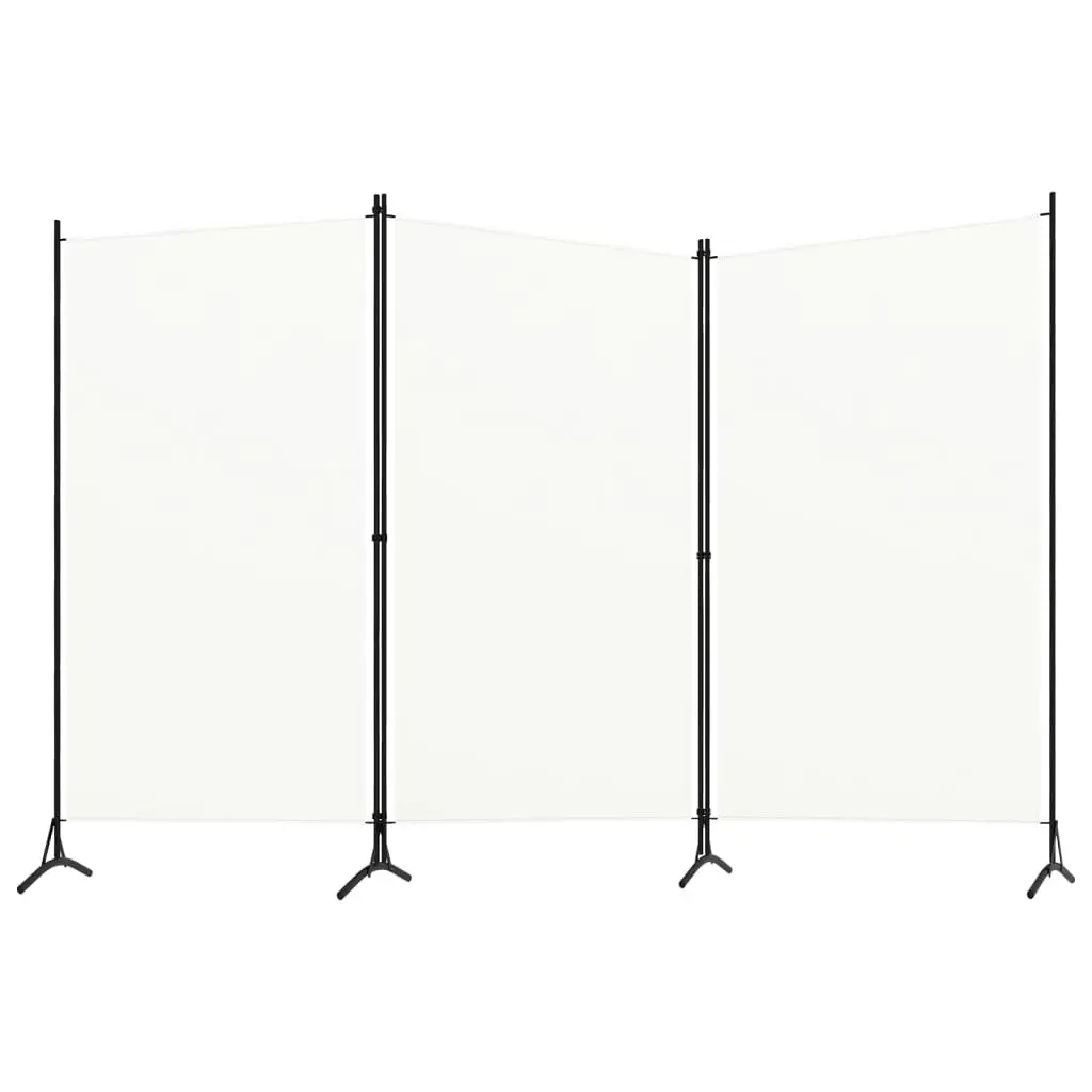 3-Panel Room Divider White 260x180 cm Fabric 320731