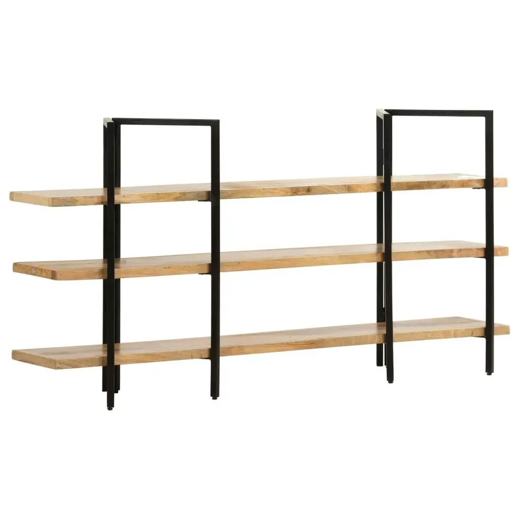 3-Tier Bookcase 160x31x80 cm Solid Mango Wood 286604