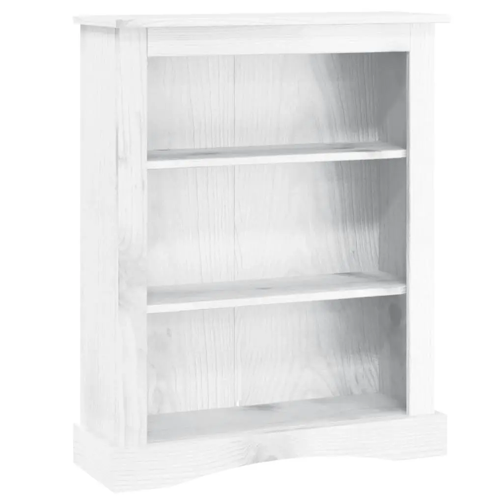 3-Tier Bookcase Mexican Pine Corona Range White 81x29x100 cm 282640