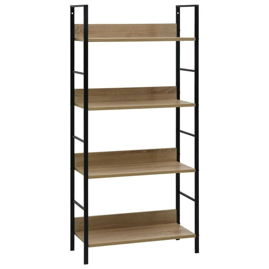 4-Layer Book Shelf Oak 60x27.6x124.5 cm Engineered Wood 288223