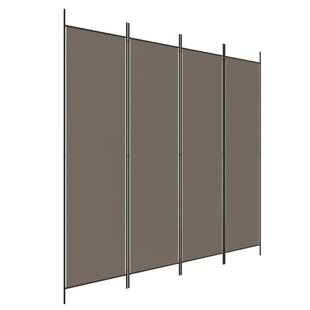 4-Panel Room Divider Anthracite 200x220 cm Fabric 350200