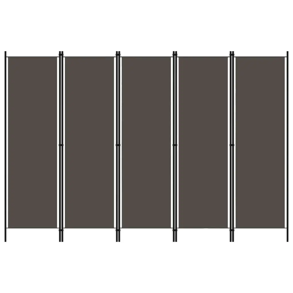 5-Panel Room Divider Anthracite 250x180 cm 320725