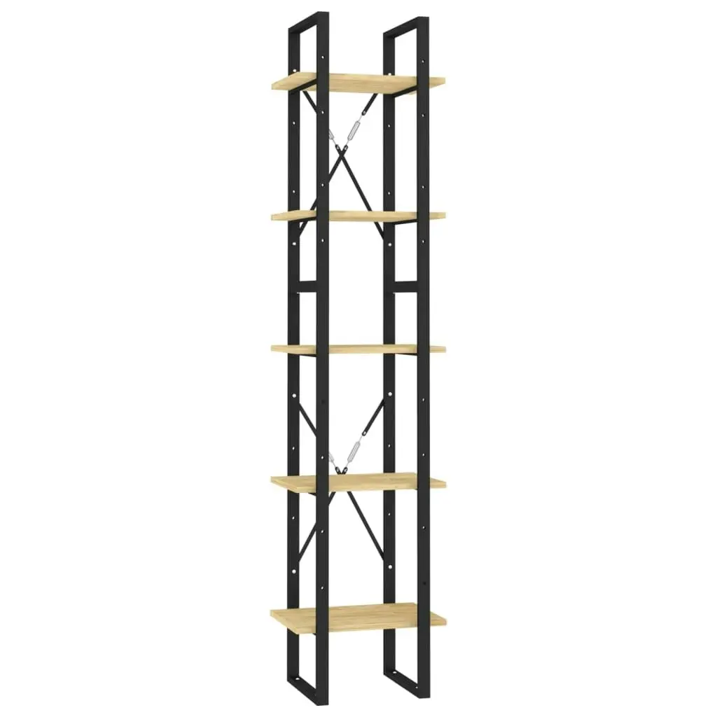 5-Tier Book Cabinet 40x30x175 cm Pinewood 3081973