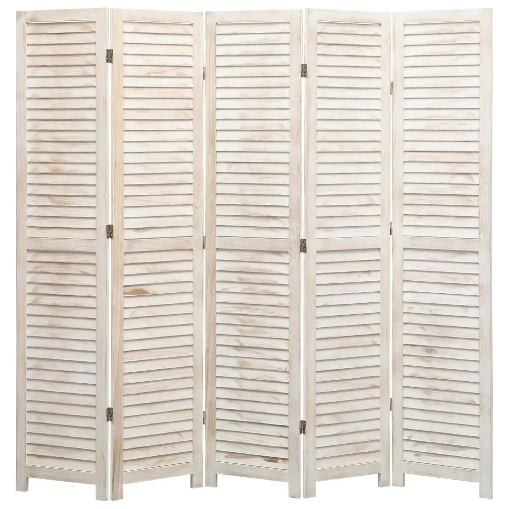 5-Panel Room Divider 175x165 cm Wood 284209