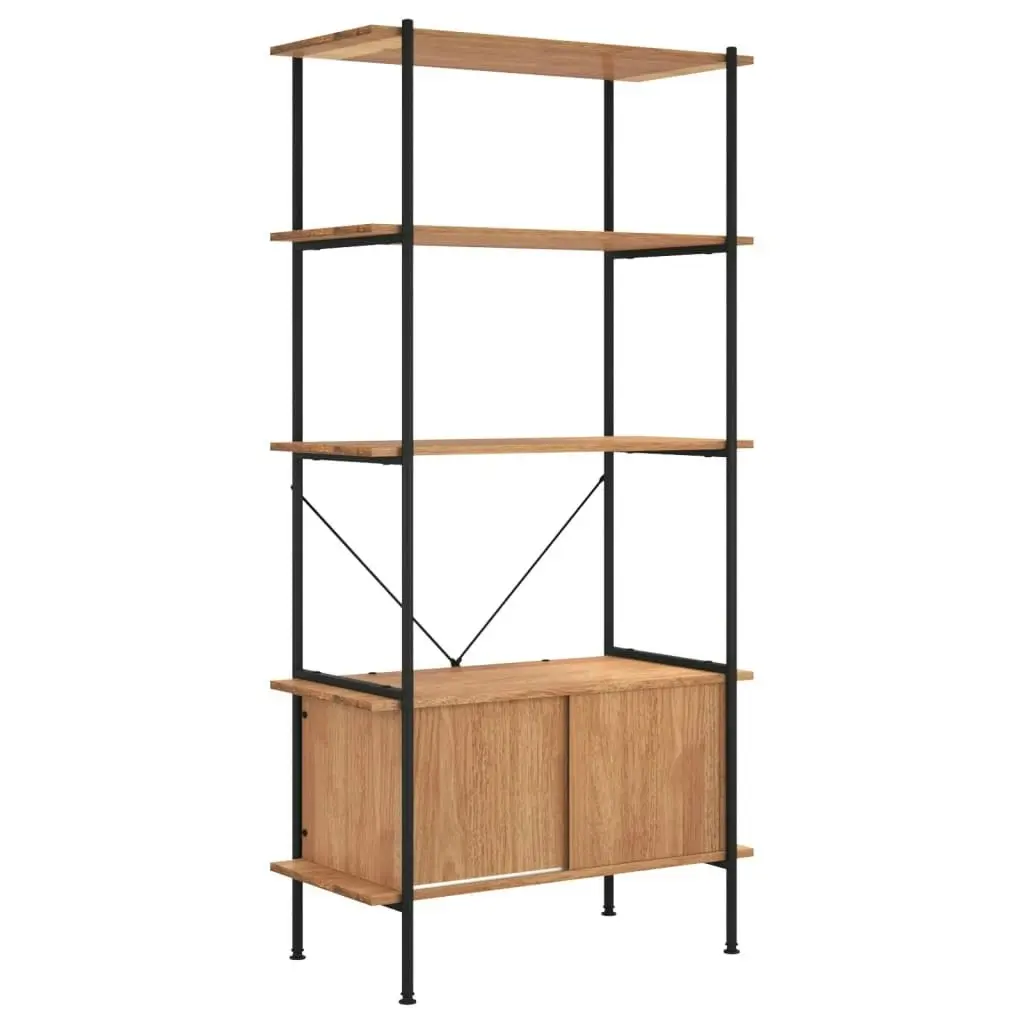 5-Tier Shelving Unit with Cabinet 80x40x163 cm Steel and Engineered Wood 336355