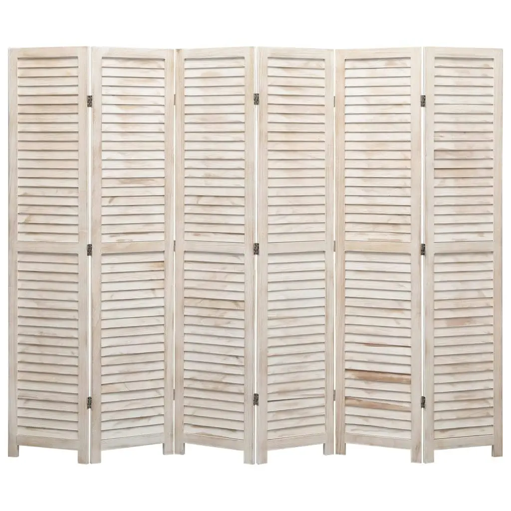 6-Panel Room Divider 210x165 cm Wood 284210