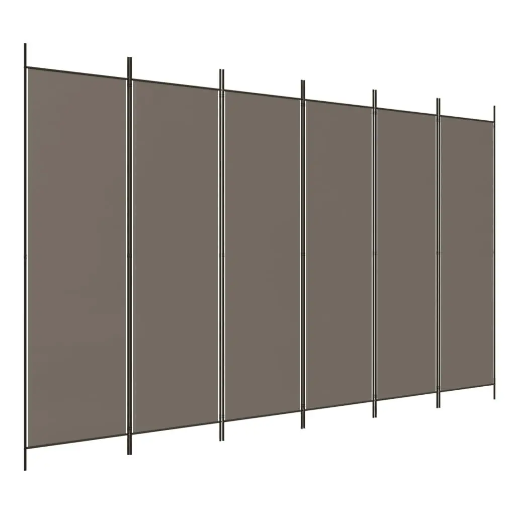 6-Panel Room Divider Anthracite 300x220 cm Fabric 350208