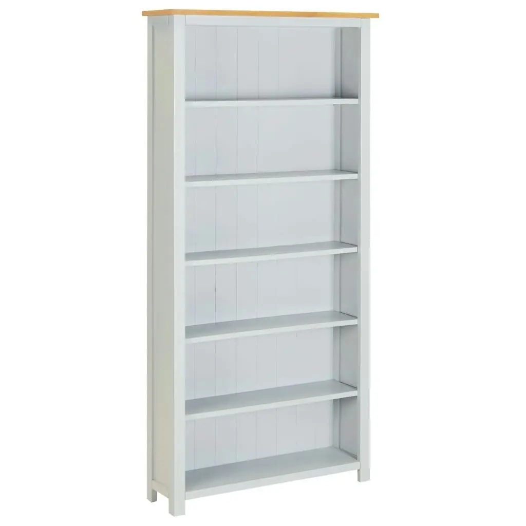 6-Tier Bookcase 80x22.5x170 cm Solid Oak Wood 288628