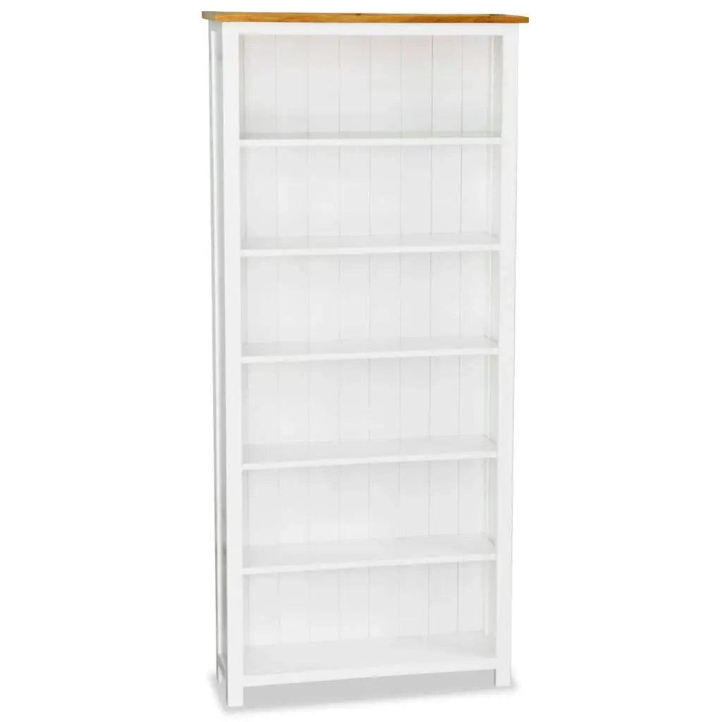 6-Tier Bookcase 80x22.5x170 cm Solid Wood Oak 288619