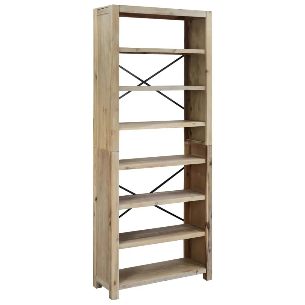 7-Tier Bookcase 80x30x200 cm Solid Wood Acacia 345082