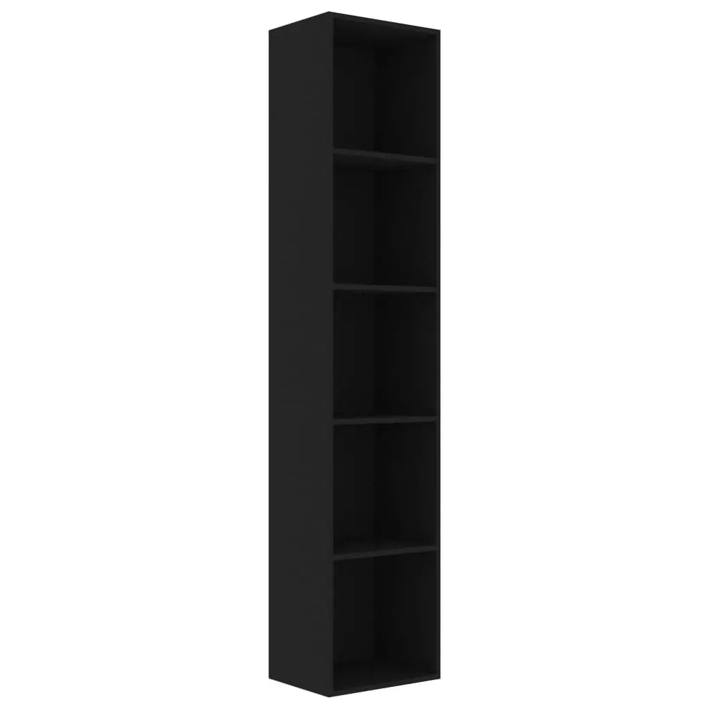 Book Cabinet Black 40x30x189 cm Engineered Wood 800955