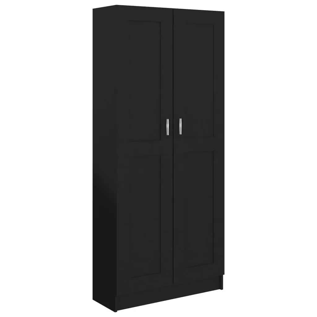 Book Cabinet Black 82.5x30.5x185.5 cm Engineered Wood 802733