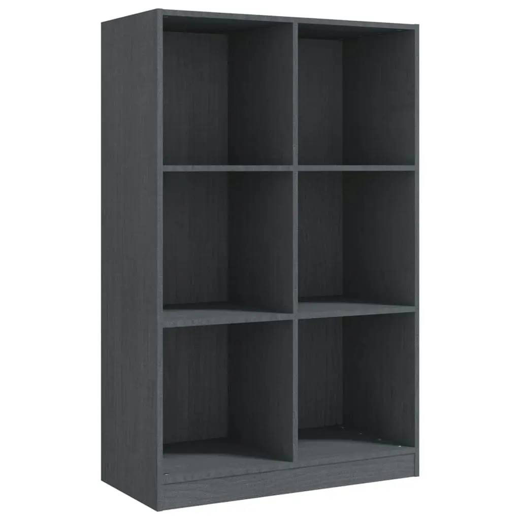 Book Cabinet Grey 70x33x110 cm Solid Pinewood 809956