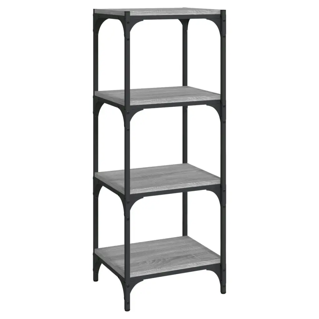 Book Cabinet Grey Sonoma 40x33x100 cm Engineered Wood and Steel 819315