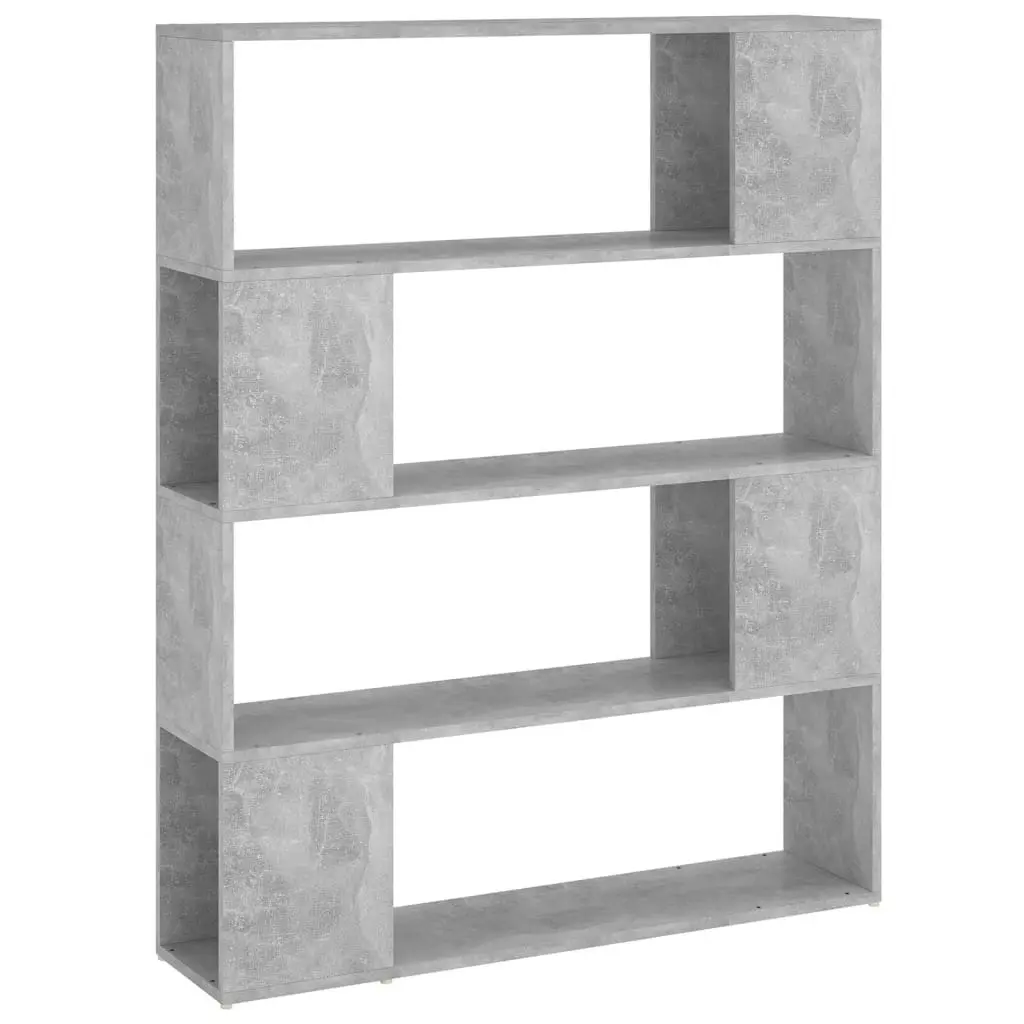 Book Cabinet Room Divider Concrete Grey 100x24x124 cm 809192