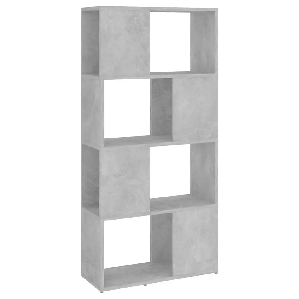 Book Cabinet Room Divider Concrete Grey 60x24x124.5 cm 809084