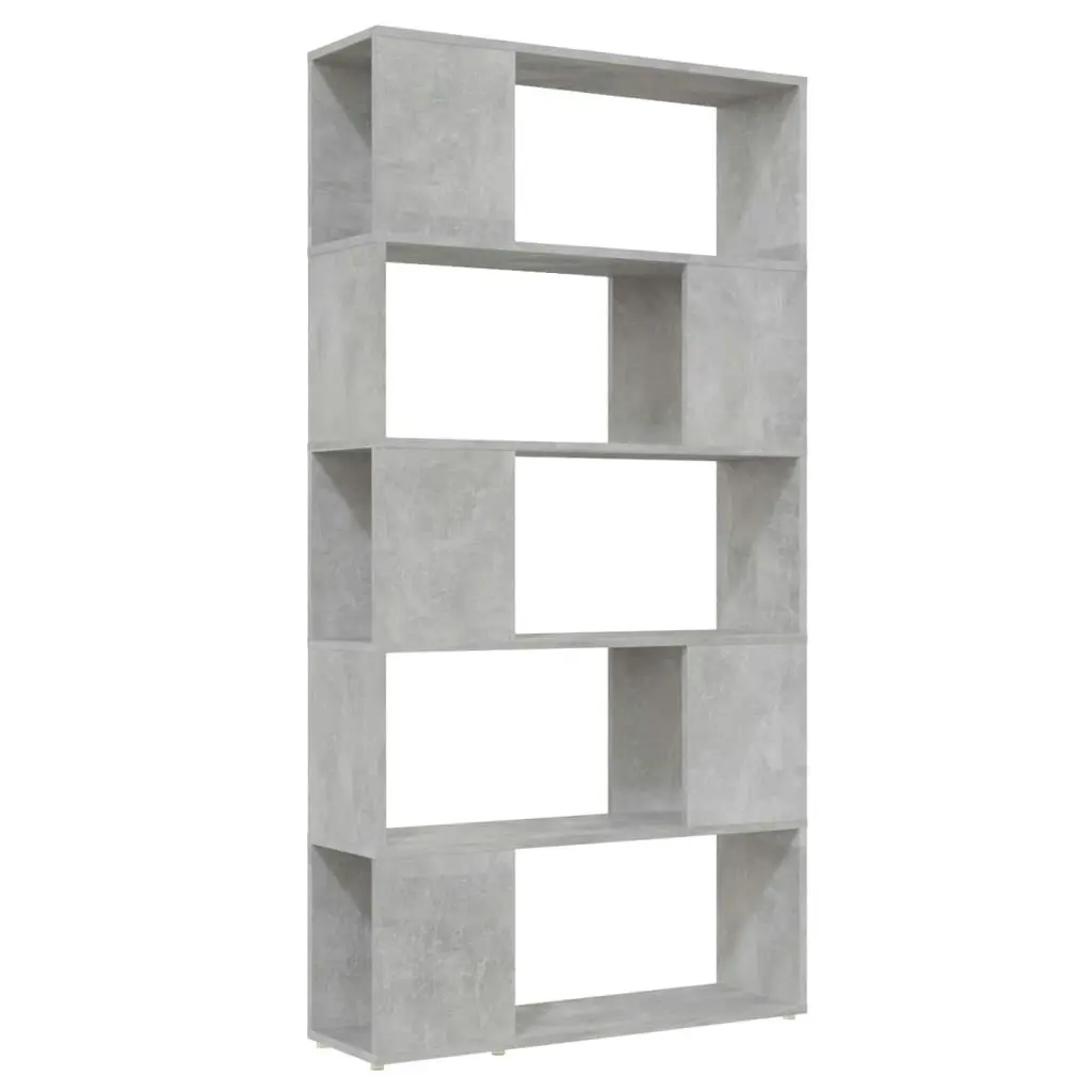 Book Cabinet Room Divider Concrete Grey 80x24x155 cm Engineered Wood 809147