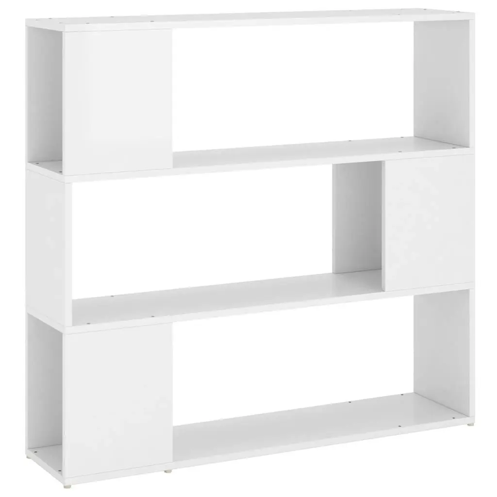 Book Cabinet Room Divider High Gloss White 100x24x94 cm 809185