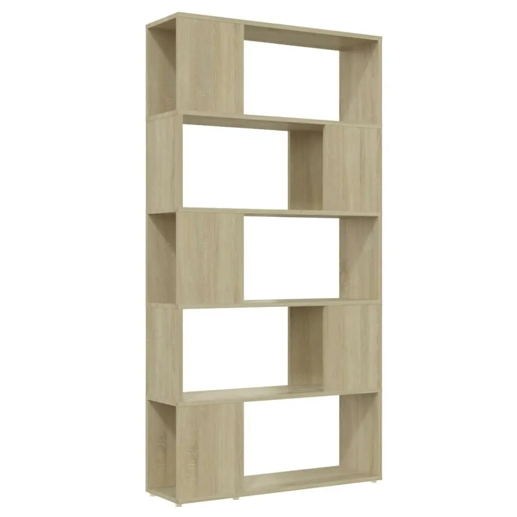 Book Cabinet Room Divider Sonoma Oak 80x24x155 cm Engineered Wood 809146