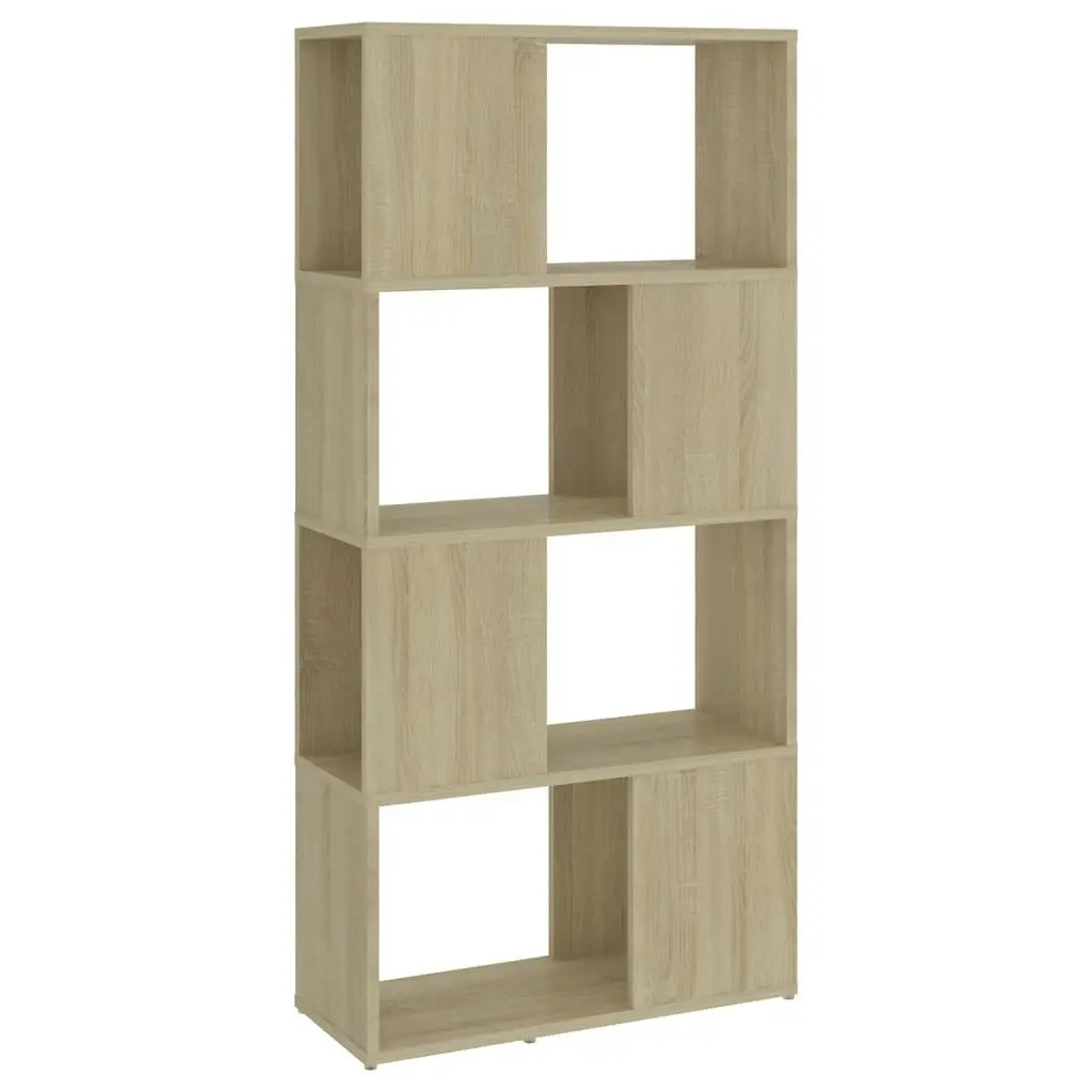 Book Cabinet Room Divider Sonoma Oak 60x24x124.5 cm Engineered Wood 809083