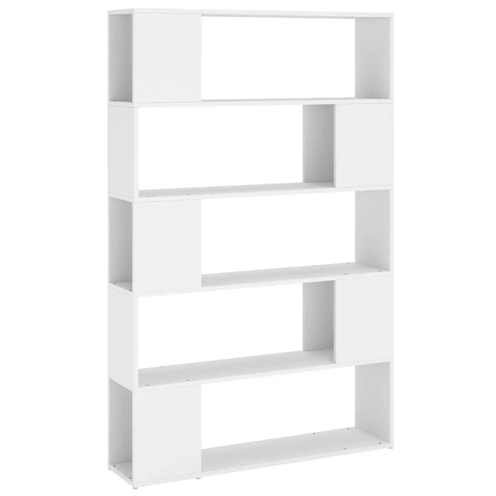 Book Cabinet Room Divider White 100x24x155 cm Engineered Wood 809197