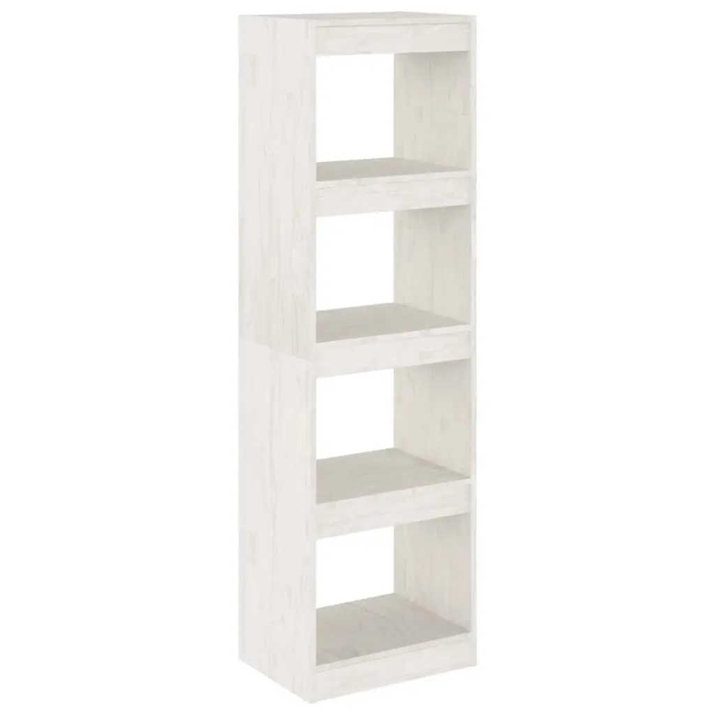 Book Cabinet Room Divider White 40x30x135.5 cm Pinewood 808144