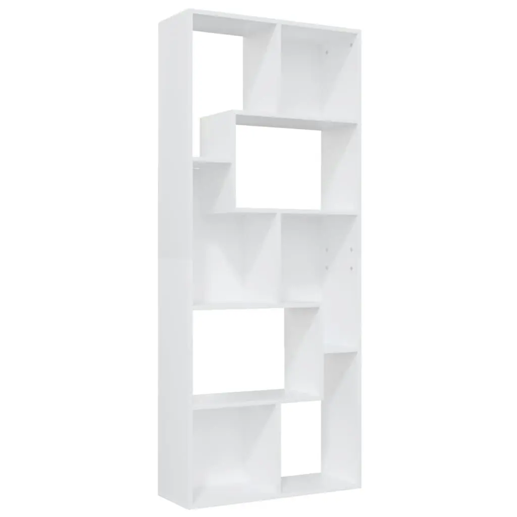 Book Cabinet White 67x24x161 cm Engineered Wood 801877