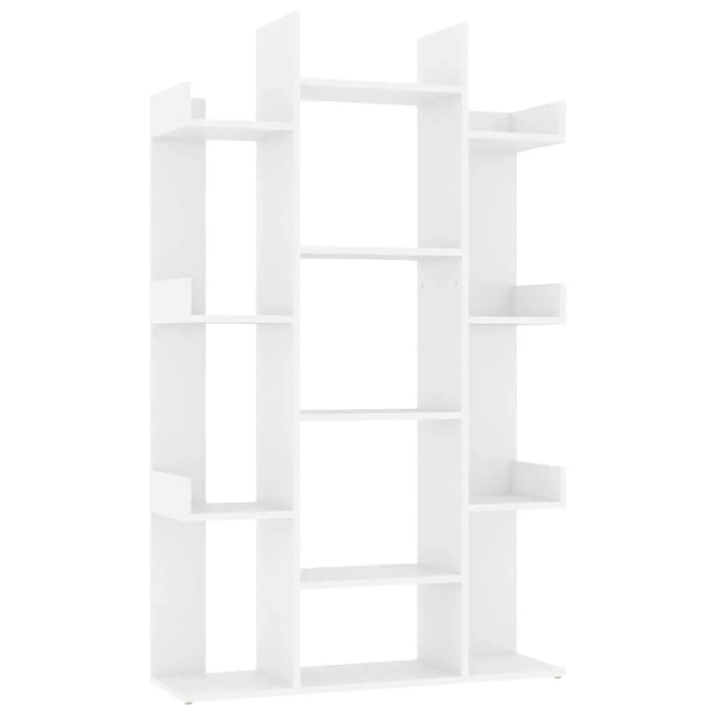 Book Cabinet White 86x25.5x140 cm Engineered Wood 808900