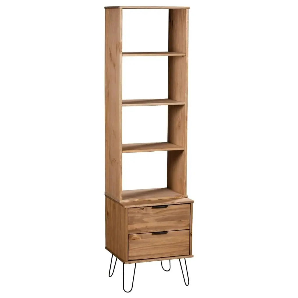 Book Cabinet "New York" Light Wood Solid Pine Wood 321140