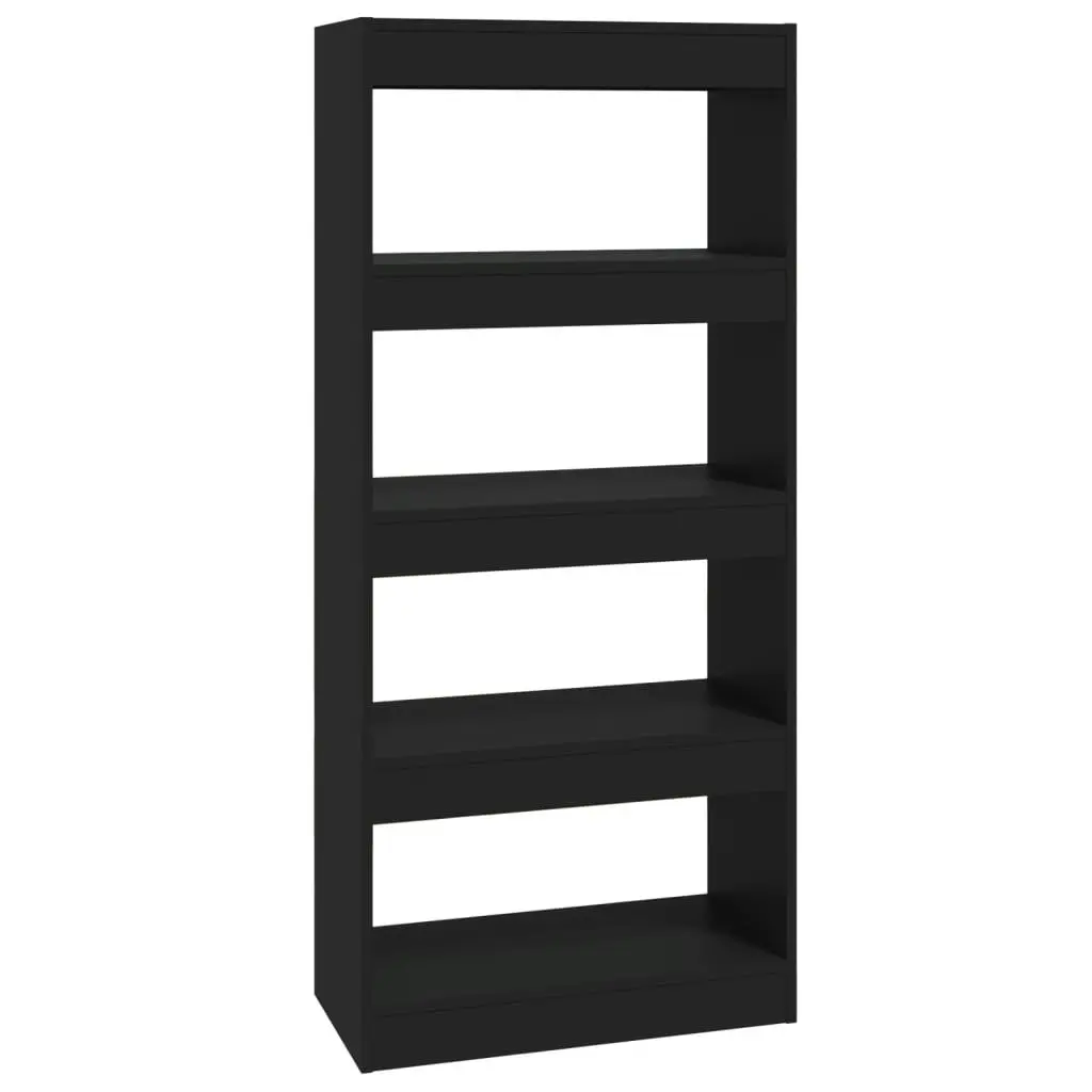 Book Cabinet/Room Divider Black 60x30x135 cm Engineered Wood 811665