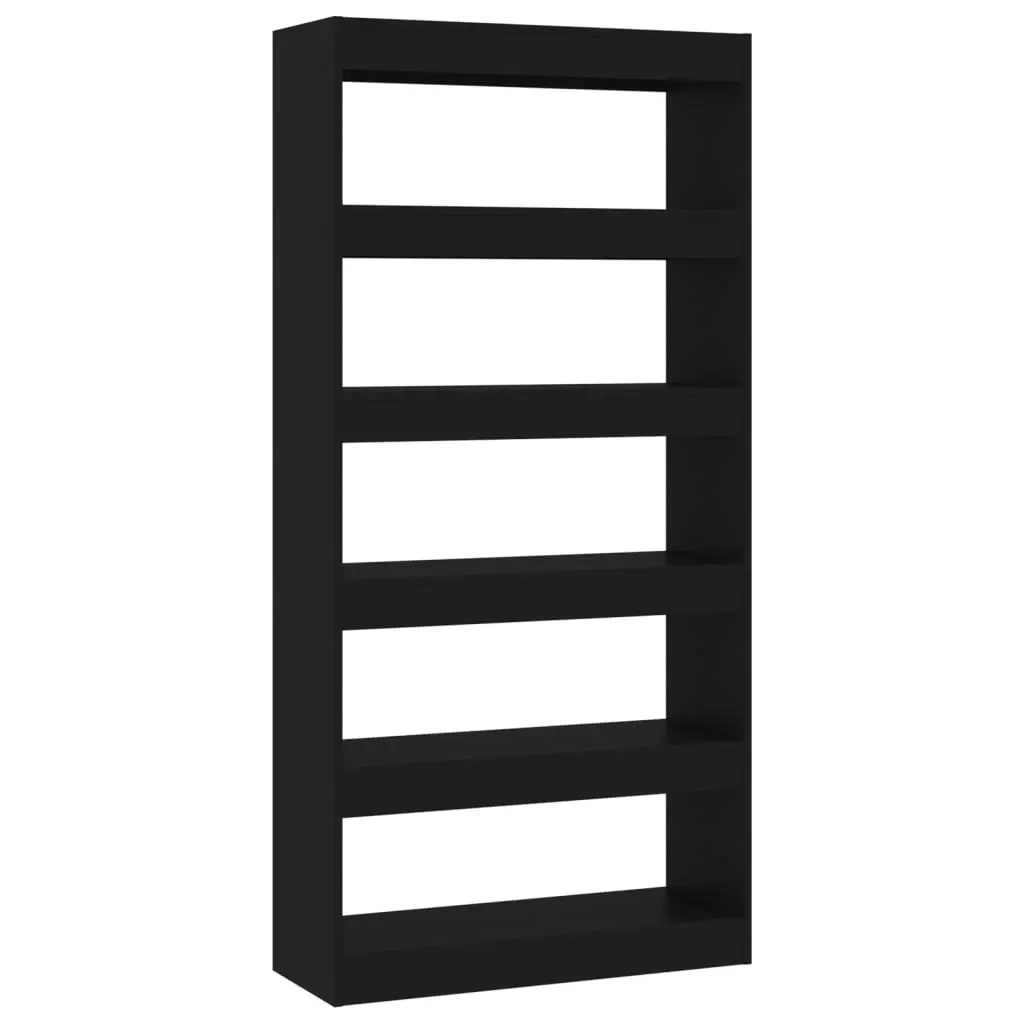 Book Cabinet/Room Divider Black 80x30x166 cm Engineered Wood 811719