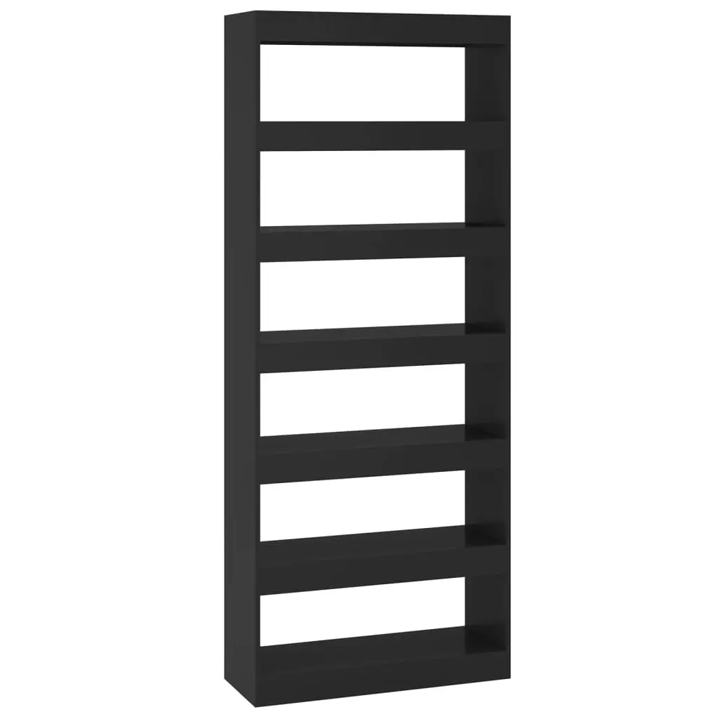 Book Cabinet/Room Divider Black 80x30x198 cm Engineered Wood 811728