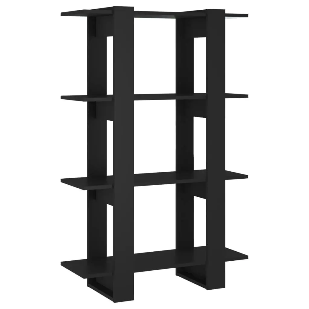 Book Cabinet/Room Divider Black 80x30x123.5 cm 811575