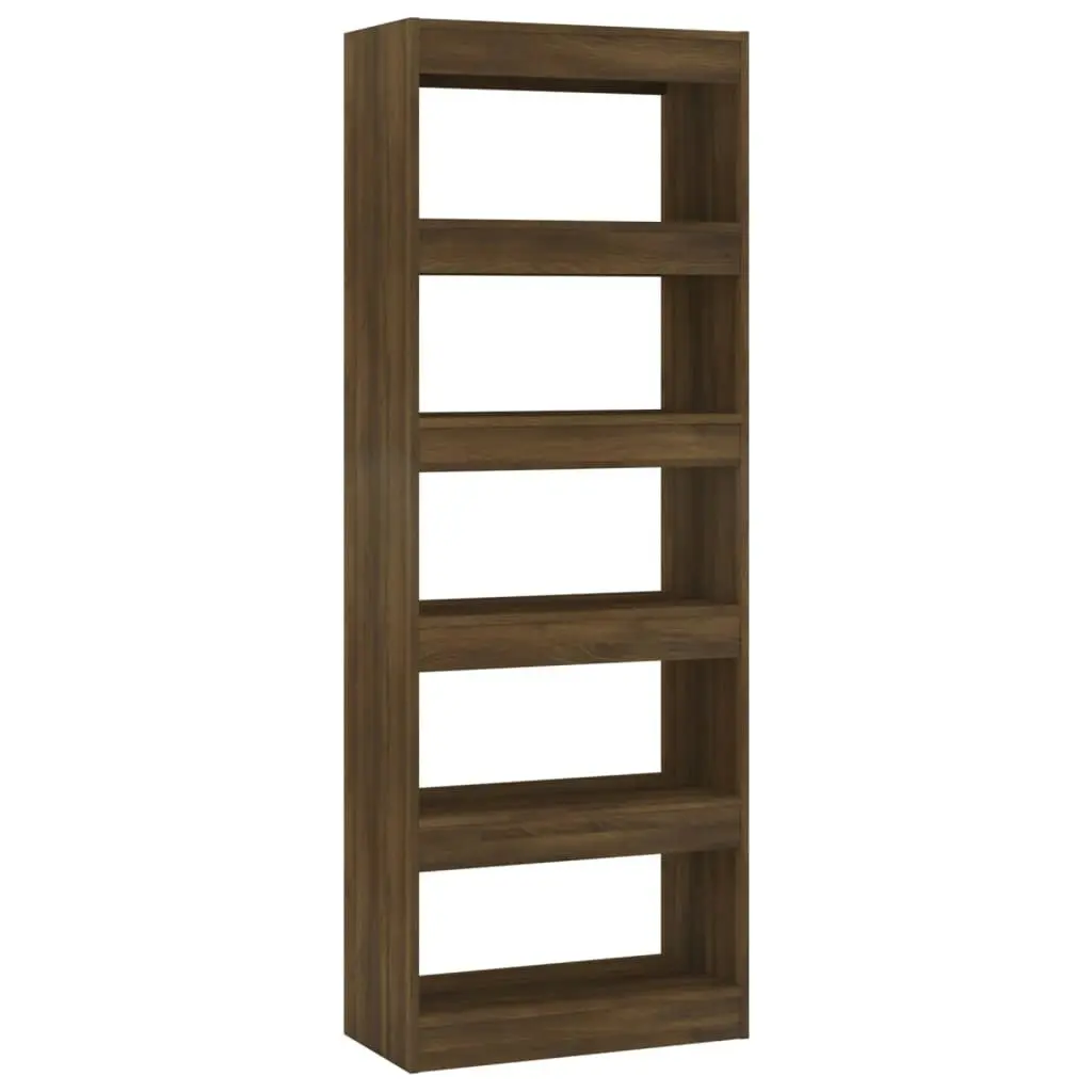 Book Cabinet/Room Divider Brown Oak 60x30x166 cm Engineered Wood 813610