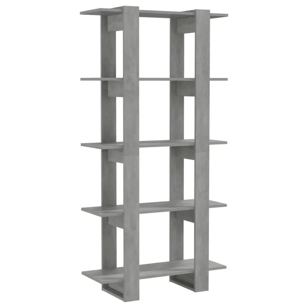 Book Cabinet/Room Divider Concrete Grey 80x30x160 cm Engineered Wood 811569